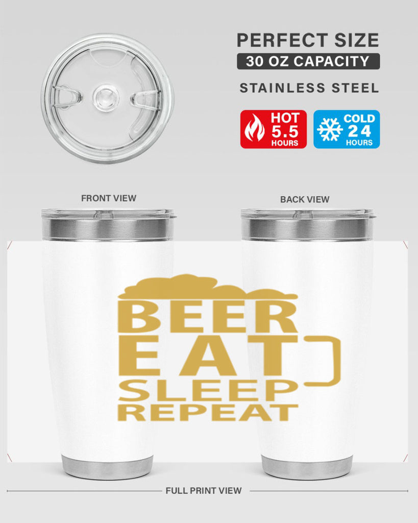 beer eat sleep 109#- beer- Tumbler