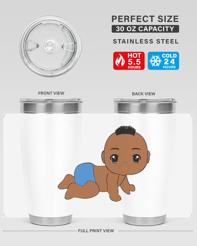 black baby boy 9#- black men - boys- tumbler