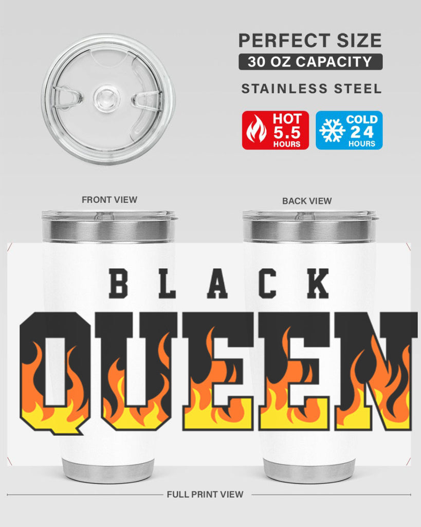 black queen flames 220#- black words phrases- Cotton Tank