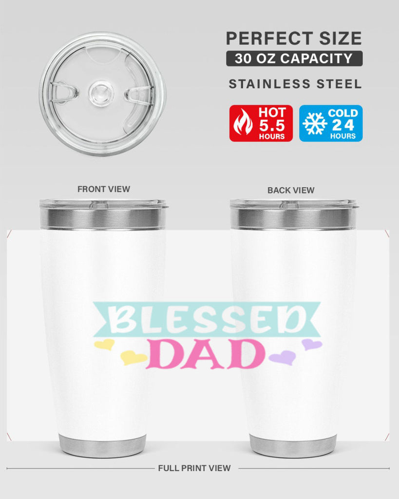 blessed dad 37#- dad- Tumbler