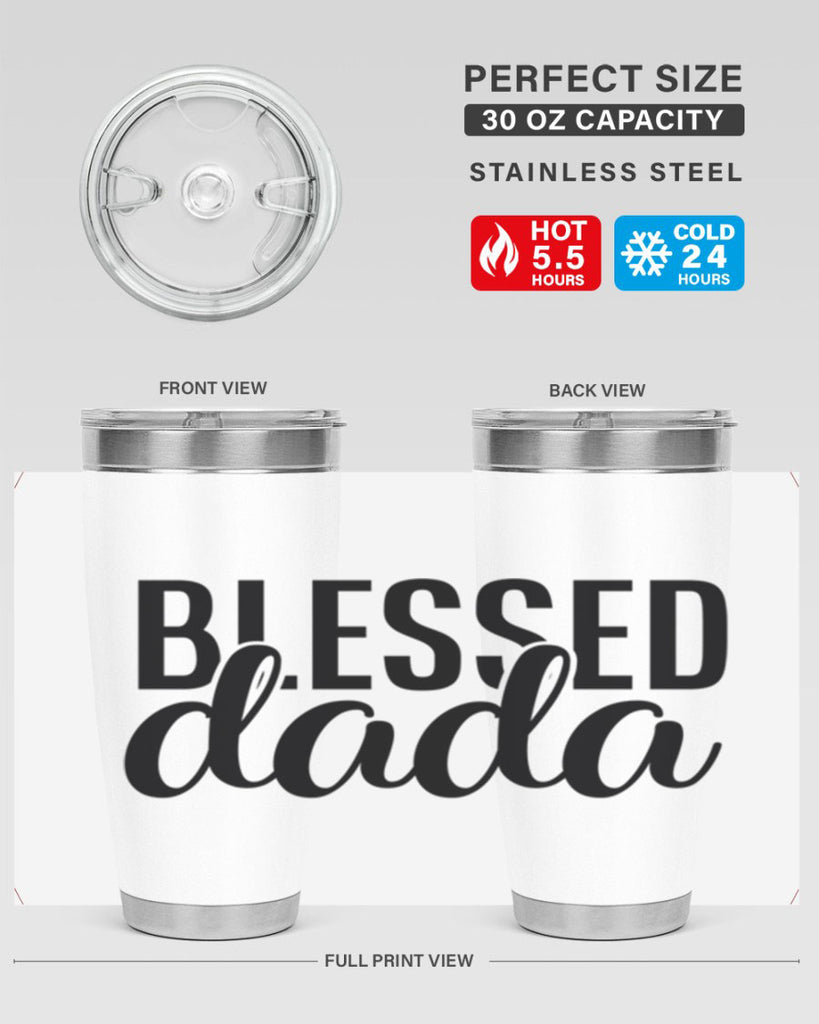 blessed dada 34#- dad- Tumbler