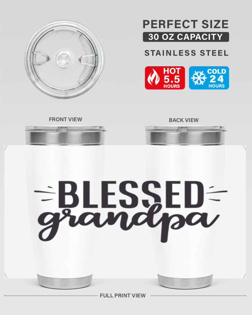 blessed grandpa 74#- grandpa - papa- Tumbler