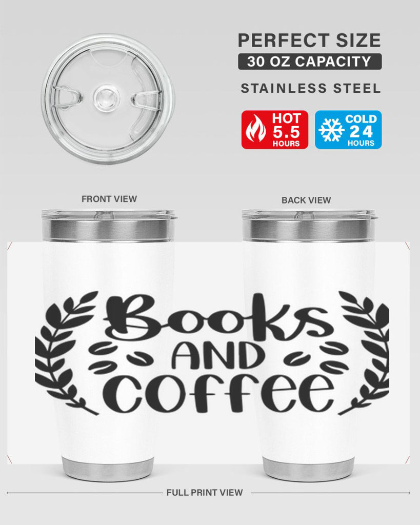 books and coffee 47#- reading- Tumbler