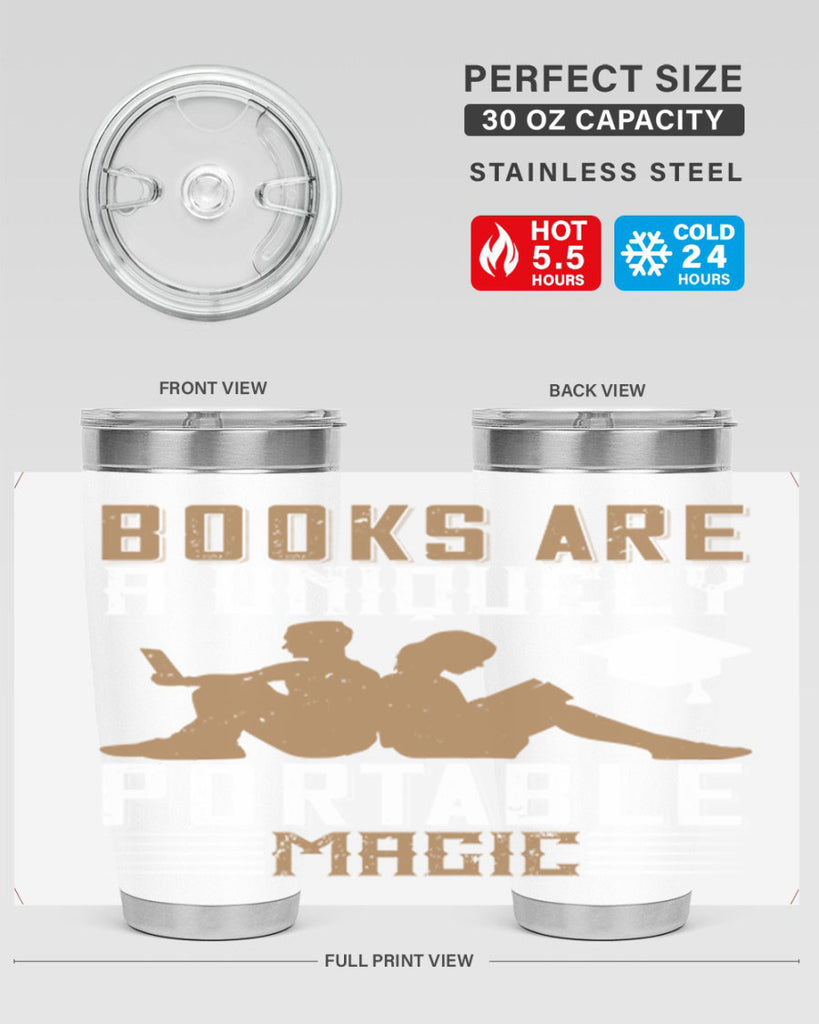 books are a uniquely portable magic 74#- reading- Tumbler