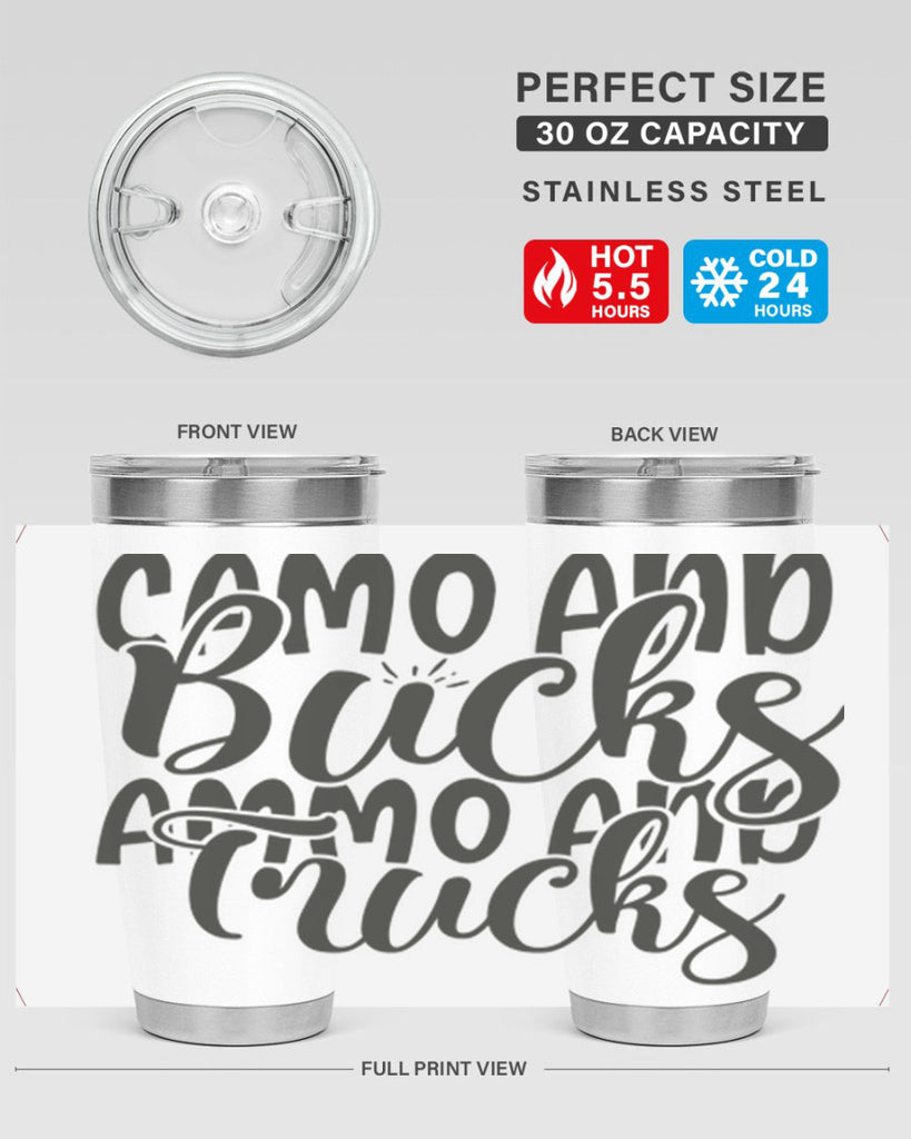 camo and bucks ammo and trucks 18#- hunting- Tumbler