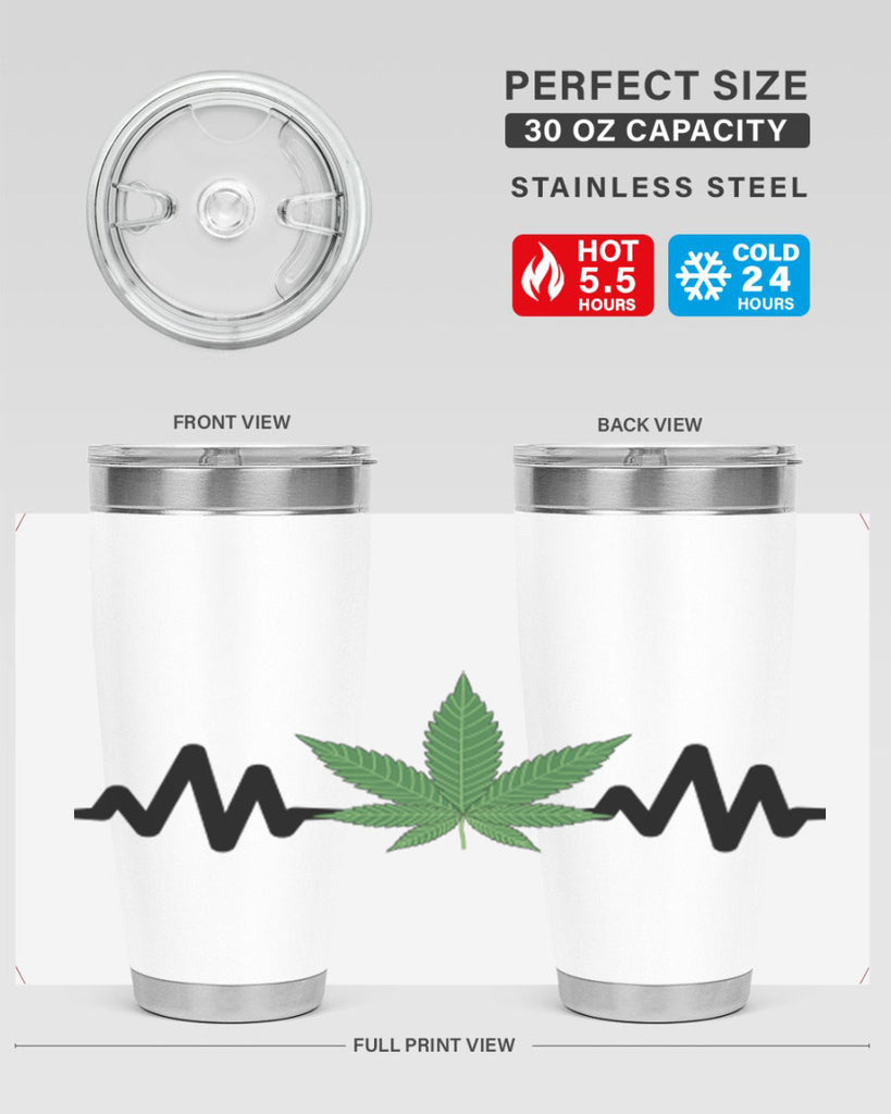 cannabis heartbeat 46#- marijuana- Tumbler