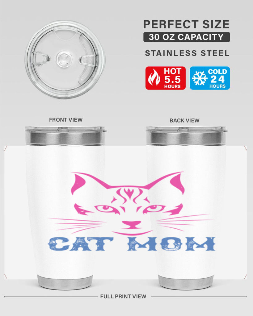 cat mom 195#- mom- Tumbler