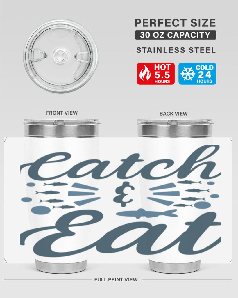 catch eat 173#- fishing- Tumbler