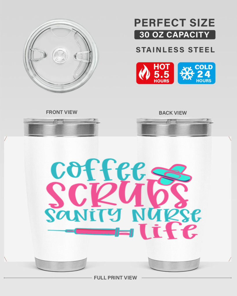 coffee scrubs sanity nurse life Style Style 207#- nurse- tumbler