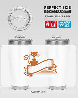 crazy cat lady Style 43#- cat- Tumbler