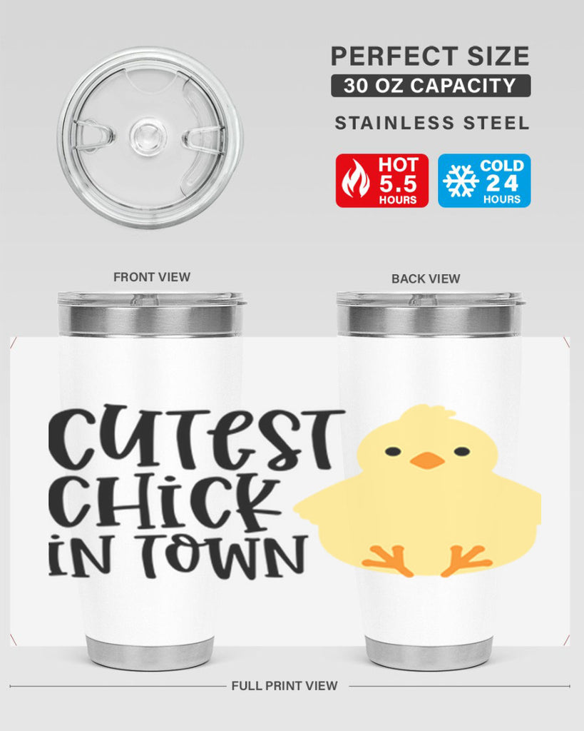 cutest chick in town 61#- easter- Tumbler