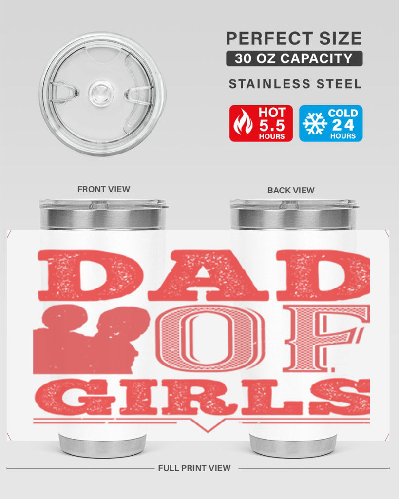 dad of girls 269#- fathers day- Tumbler