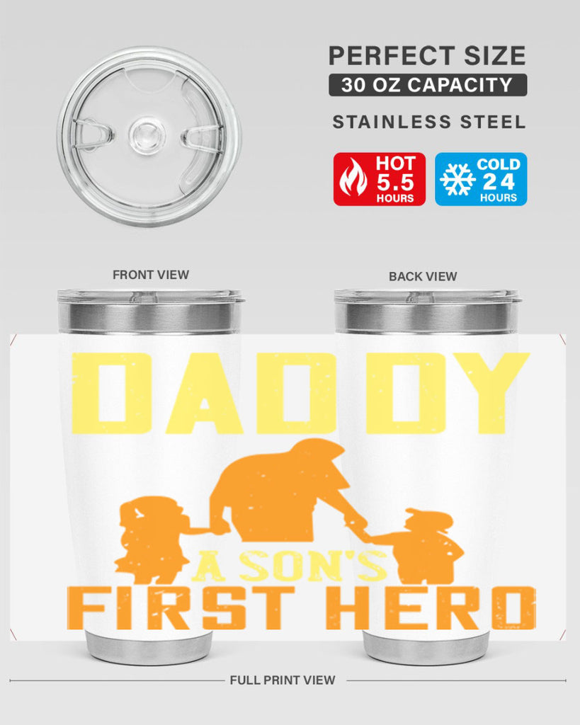 daddy a sons first hero 249#- fathers day- Tumbler