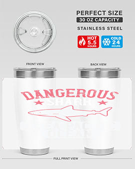 dangerous shark area pacific ocean Style 92#- shark  fish- Tumbler