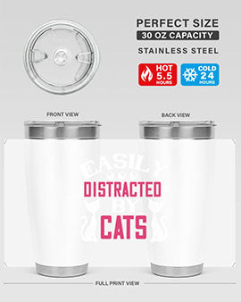 easily distracted by cats Style 46#- cat- Tumbler