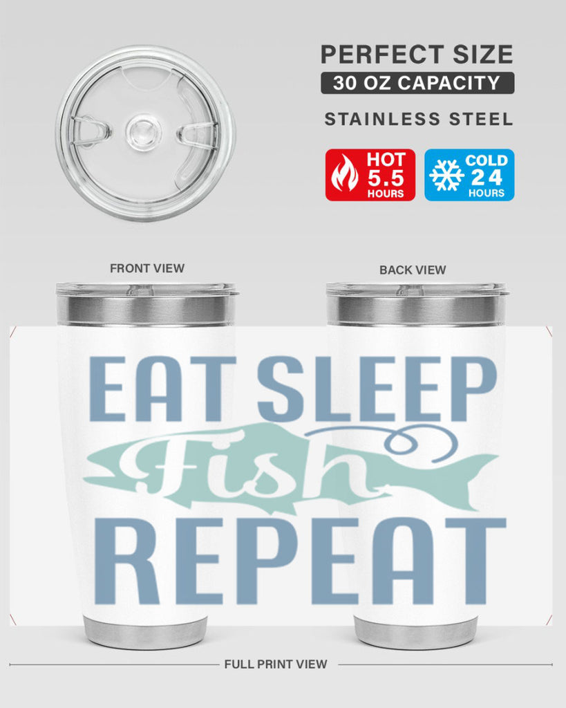 eat sleep fish repeat 222#- fishing- Tumbler