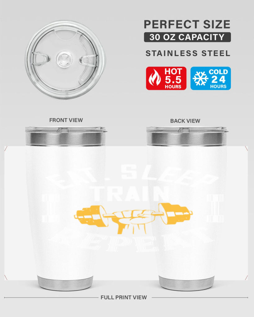 eat sleep train rapid 56#- gym- Tumbler