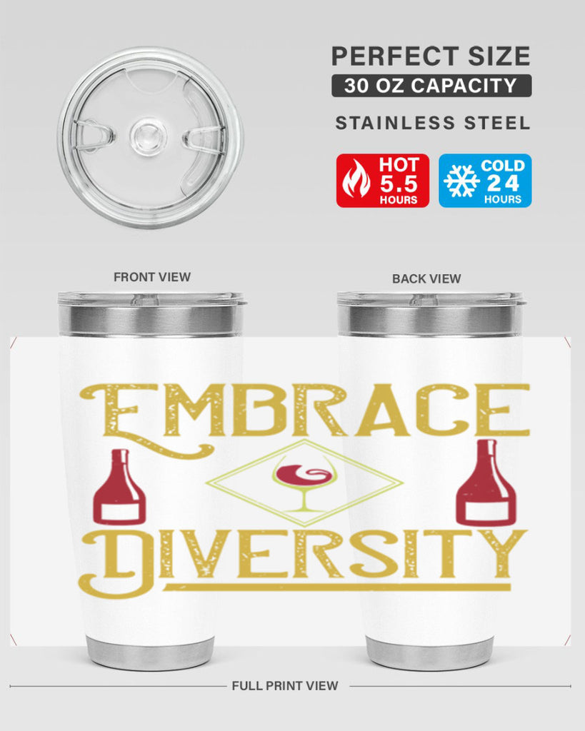 embrace diversity 218#- wine- Tumbler