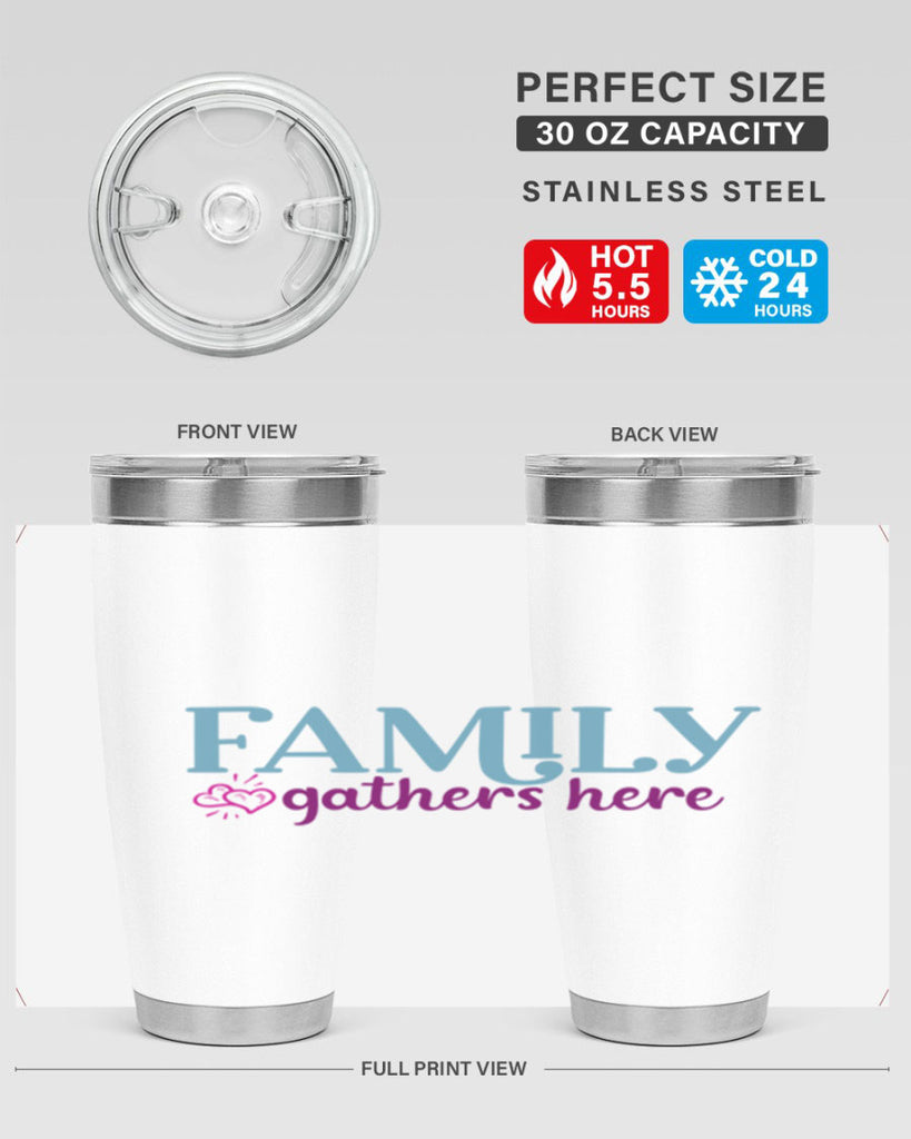 family gathers here 40#- family- Tumbler