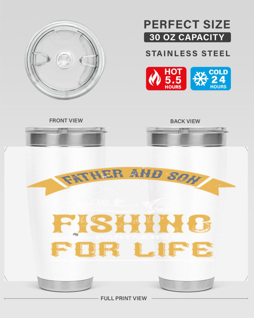 father and son fishing partners for life 158#- fishing- Tumbler