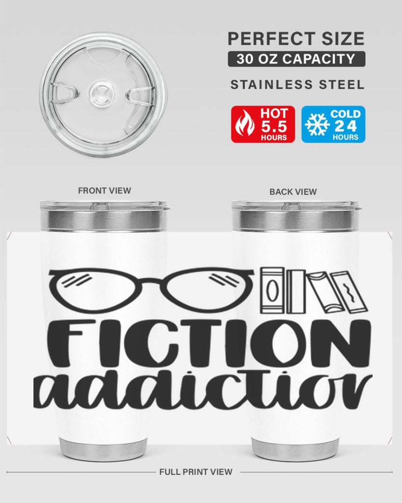fiction addiction 40#- reading- Tumbler