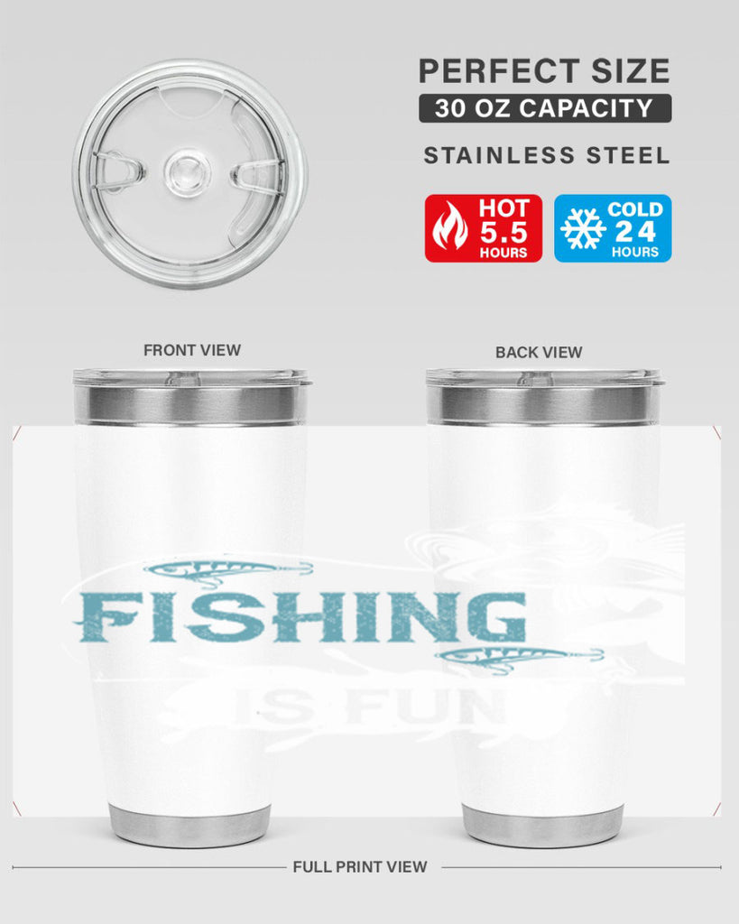 fishing is fun 274#- fishing- Tumbler