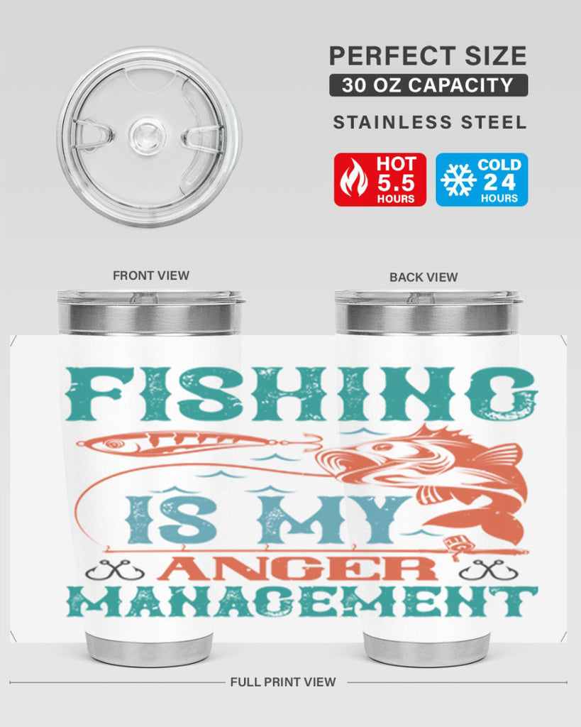 fishing is my anger management 144#- fishing- Tumbler