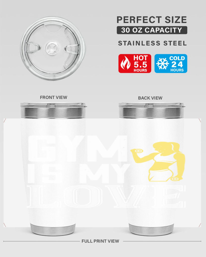 gym is my love 98#- gym- Tumbler