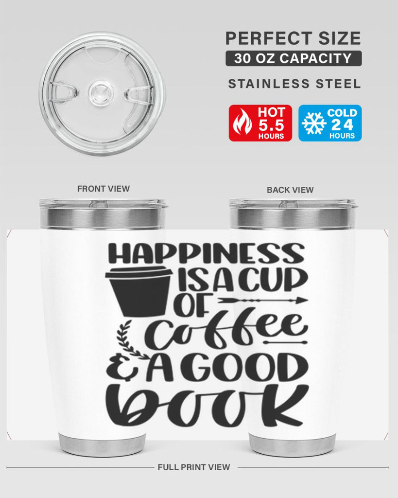 happiness is a cup of coffee 39#- reading- Tumbler