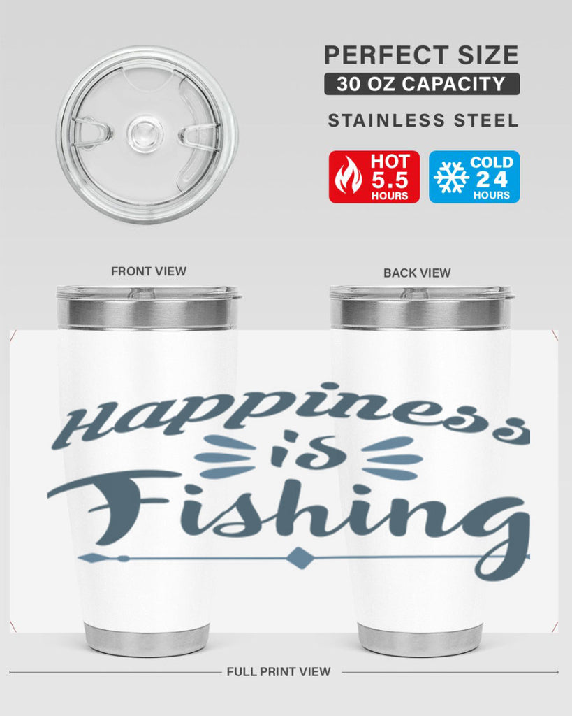 happiness is fishing 122#- fishing- Tumbler