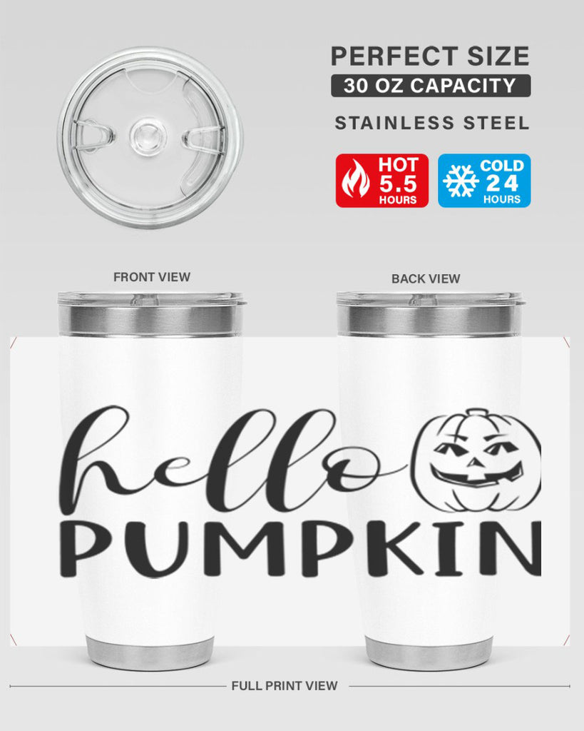 hello pumpkin 287#- fall- Tumbler