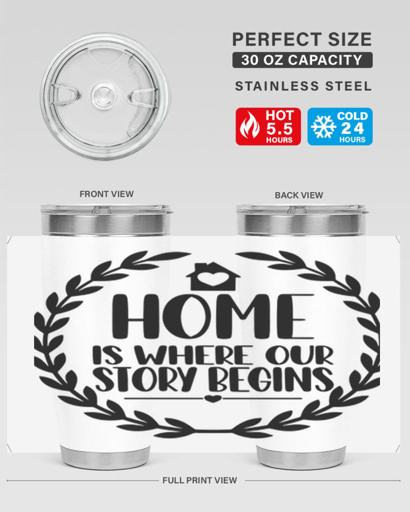 home is where our story begins 12#- home- Tumbler