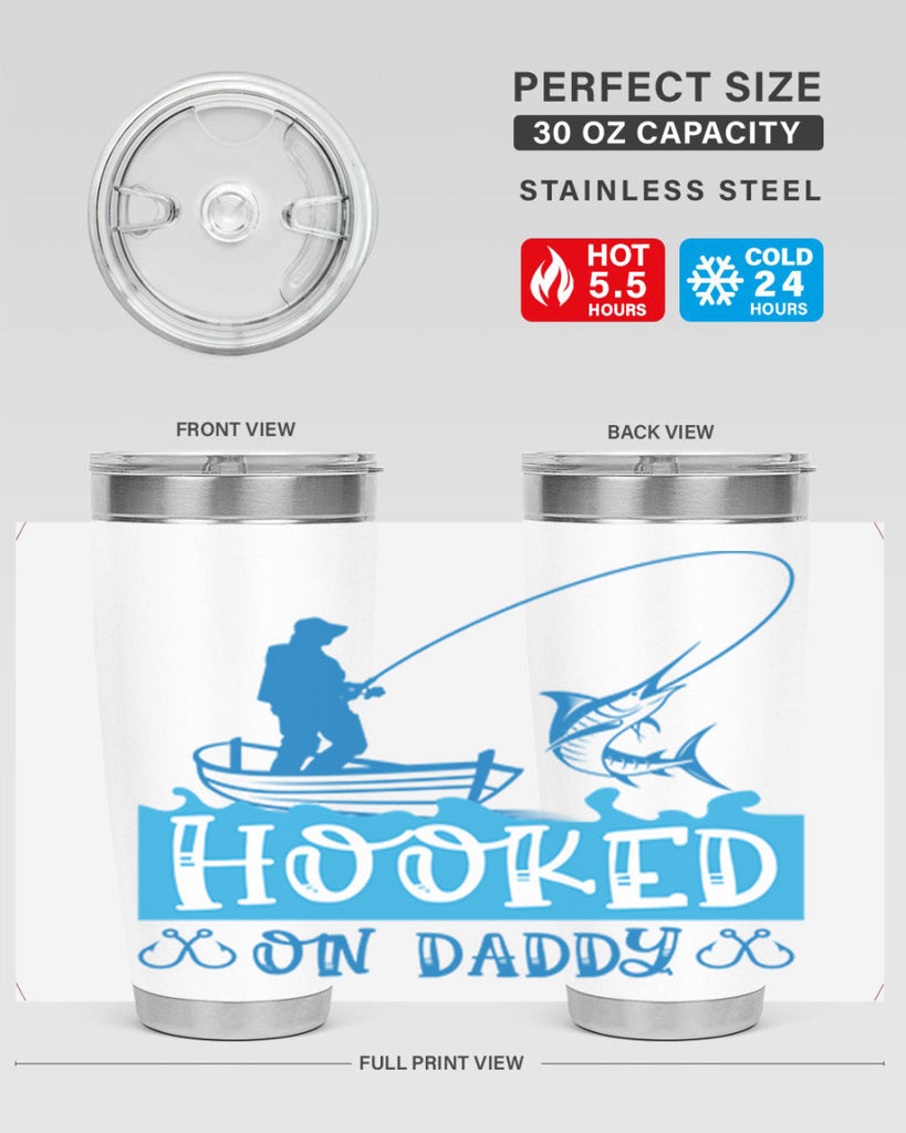 hooked on daddy 218#- fishing- Tumbler