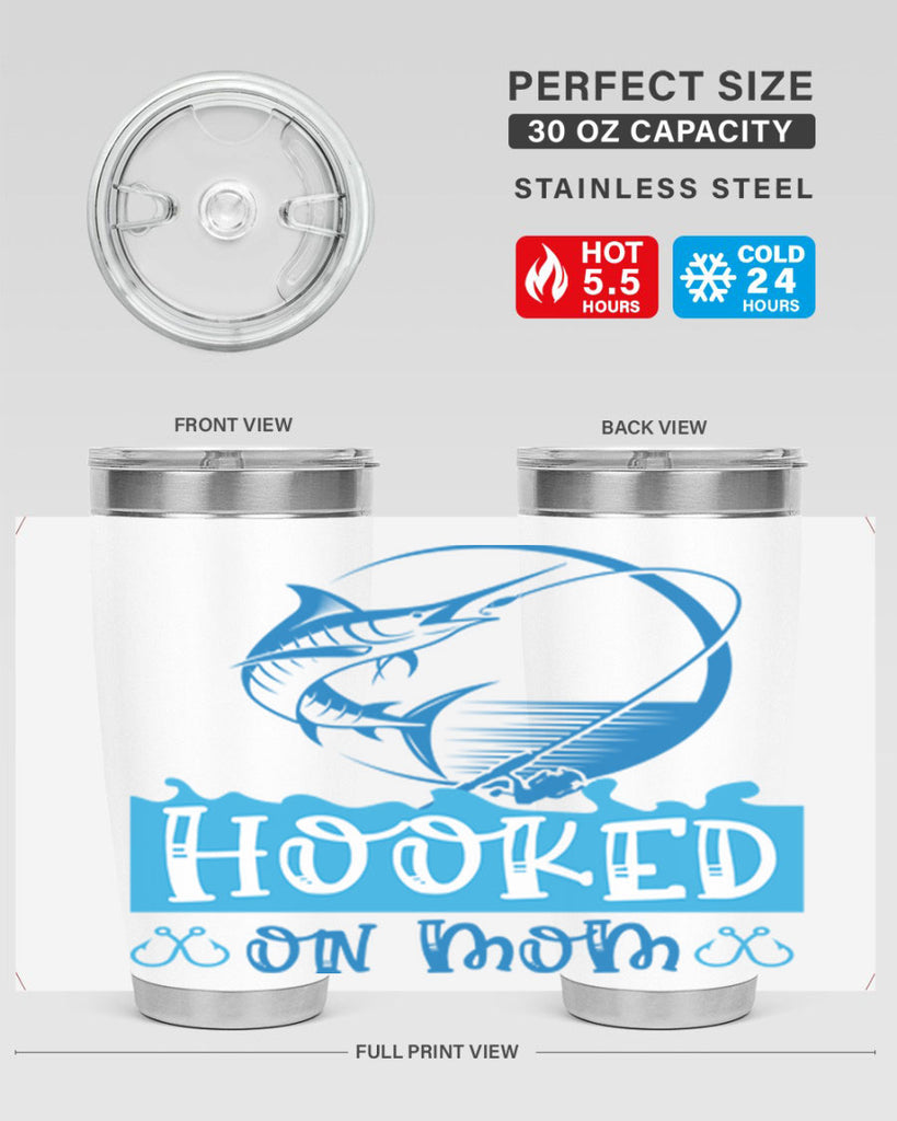 hooked on mom 217#- fishing- Tumbler