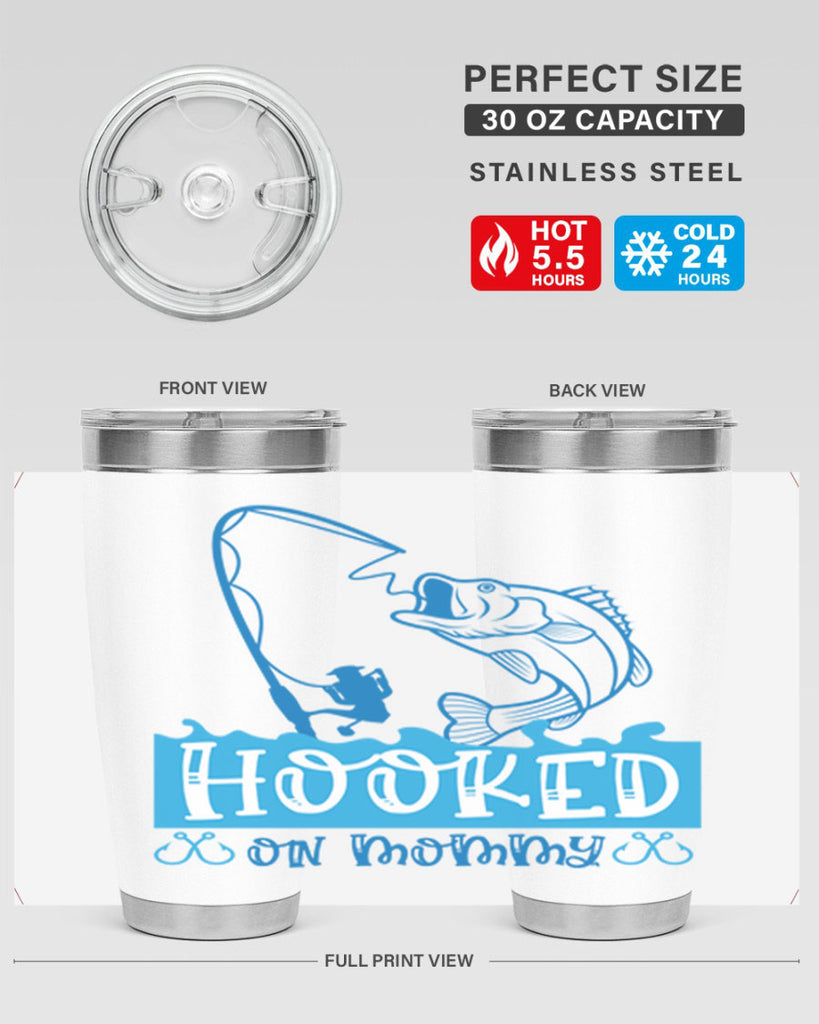 hooked on mommy 216#- fishing- Tumbler