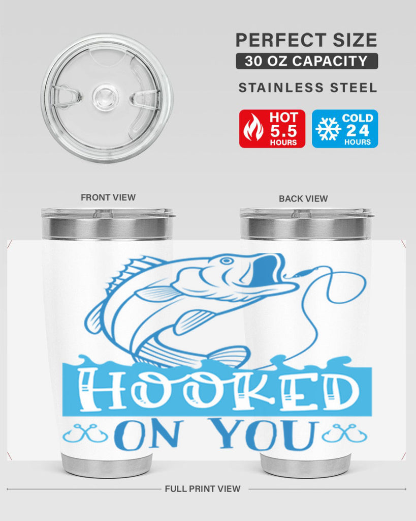 hooked on you 214#- fishing- Tumbler