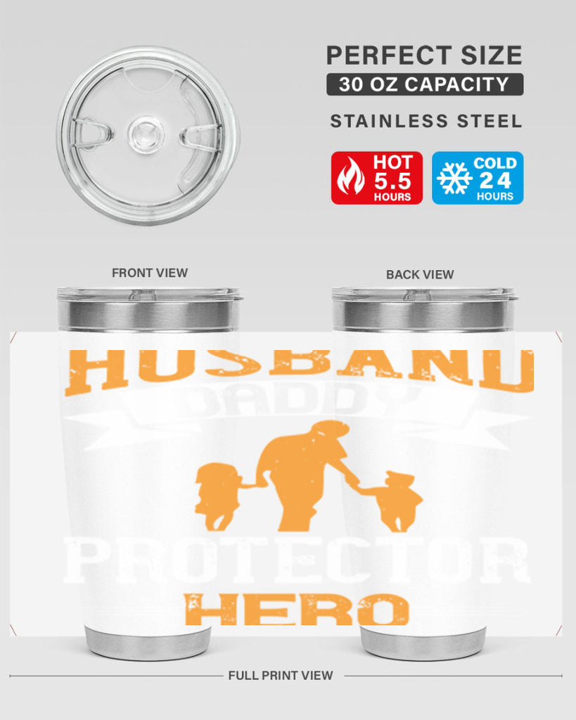 husband daddy protector hero 252#- fathers day- Tumbler