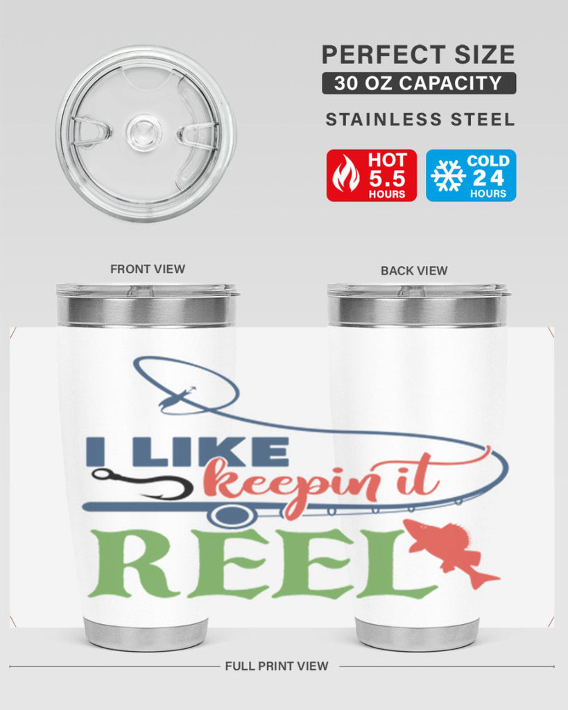 i like keepin it reel 213#- fishing- Tumbler