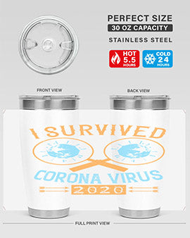 i survived corona virus Style 34#- corona virus- Cotton Tank