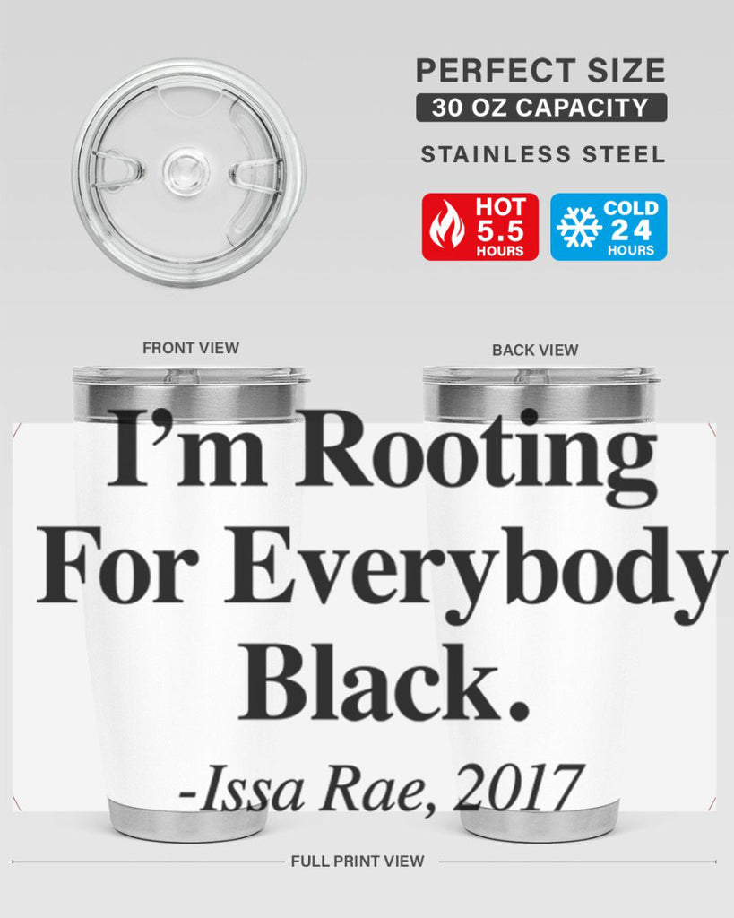 im  rooting for everybody black  109#- black words phrases- Cotton Tank