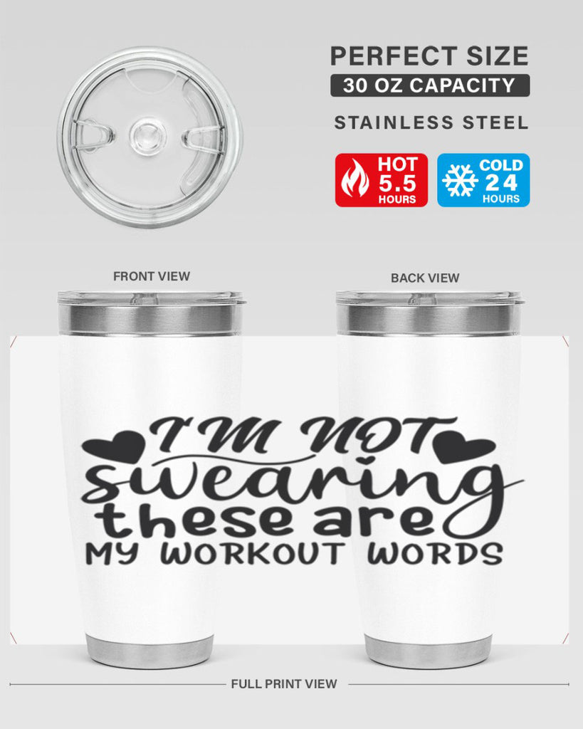 im not swearing these are my workout words 39#- gym- Tumbler