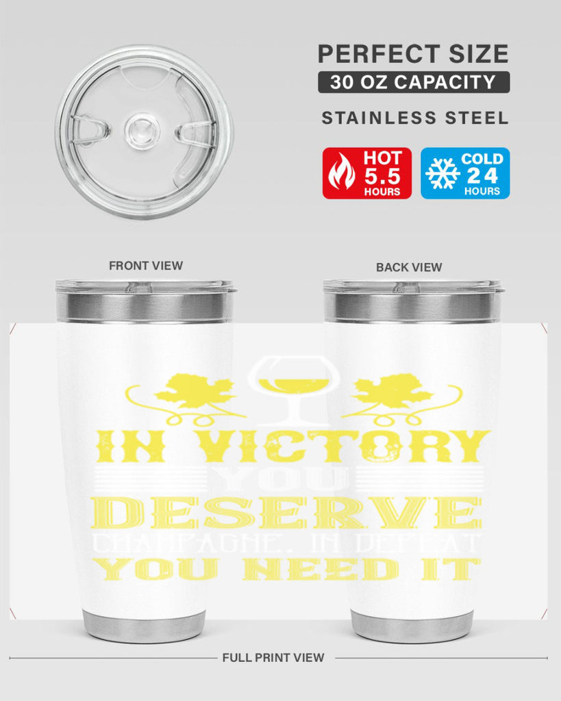 in victory you deserve 75#- wine- Tumbler