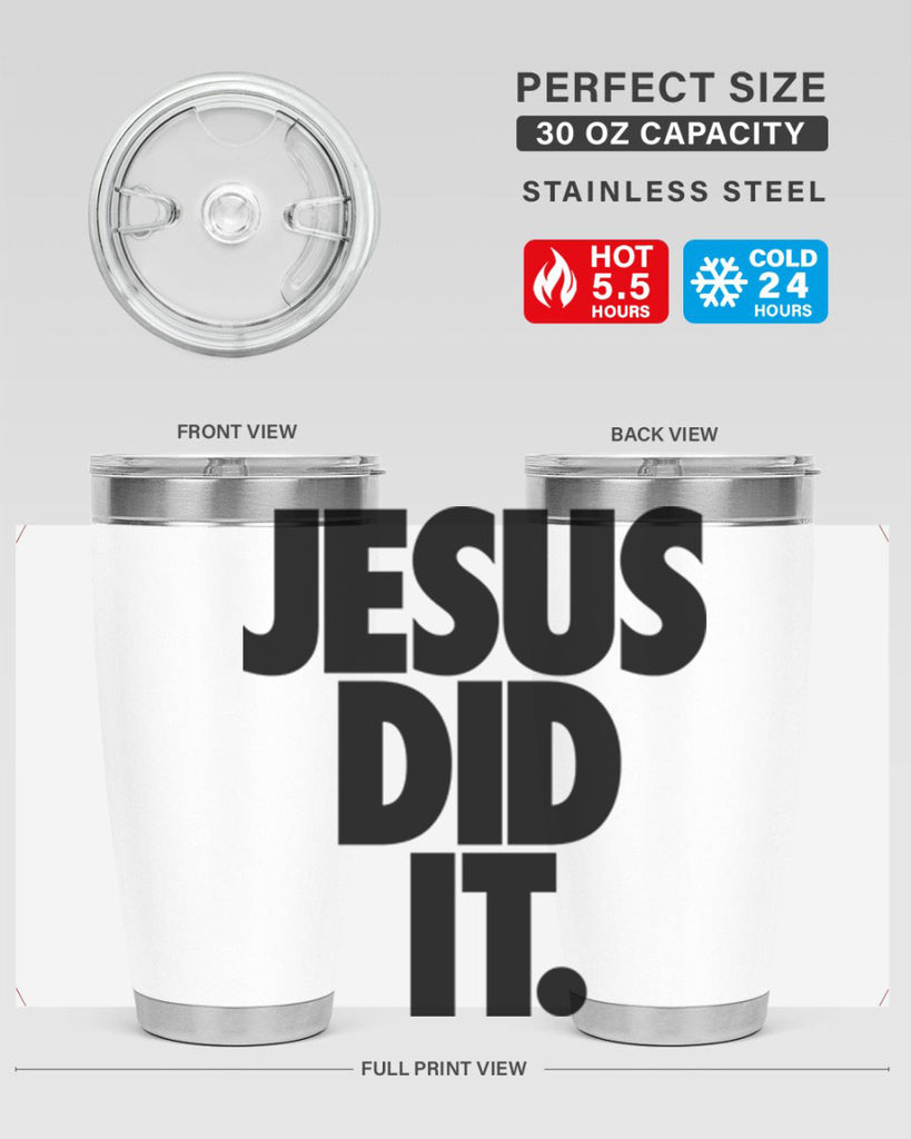 jesus did it 102#- black words phrases- Cotton Tank