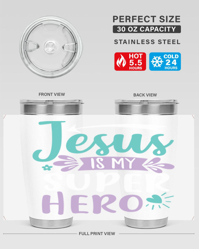 jesus is my superhero 71#- easter- Tumbler