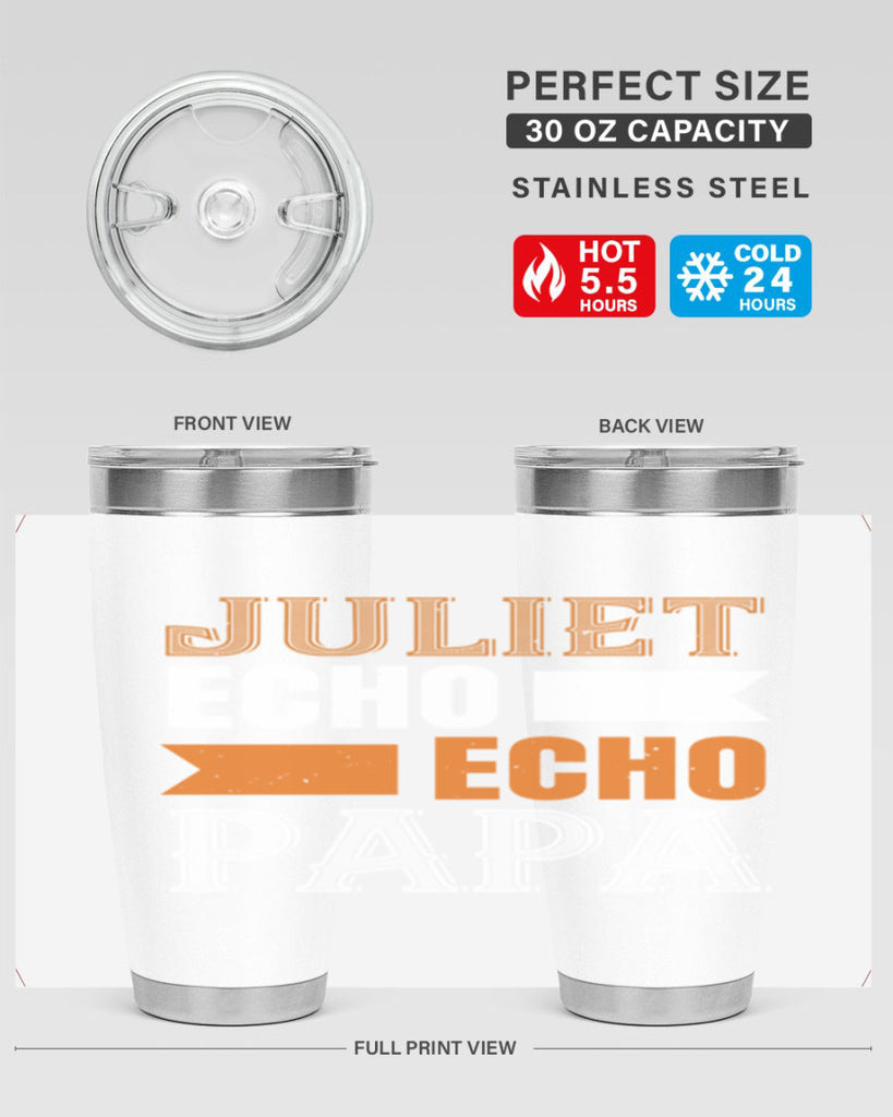 juliet echo echo papa 30#- grandpa - papa- Tumbler