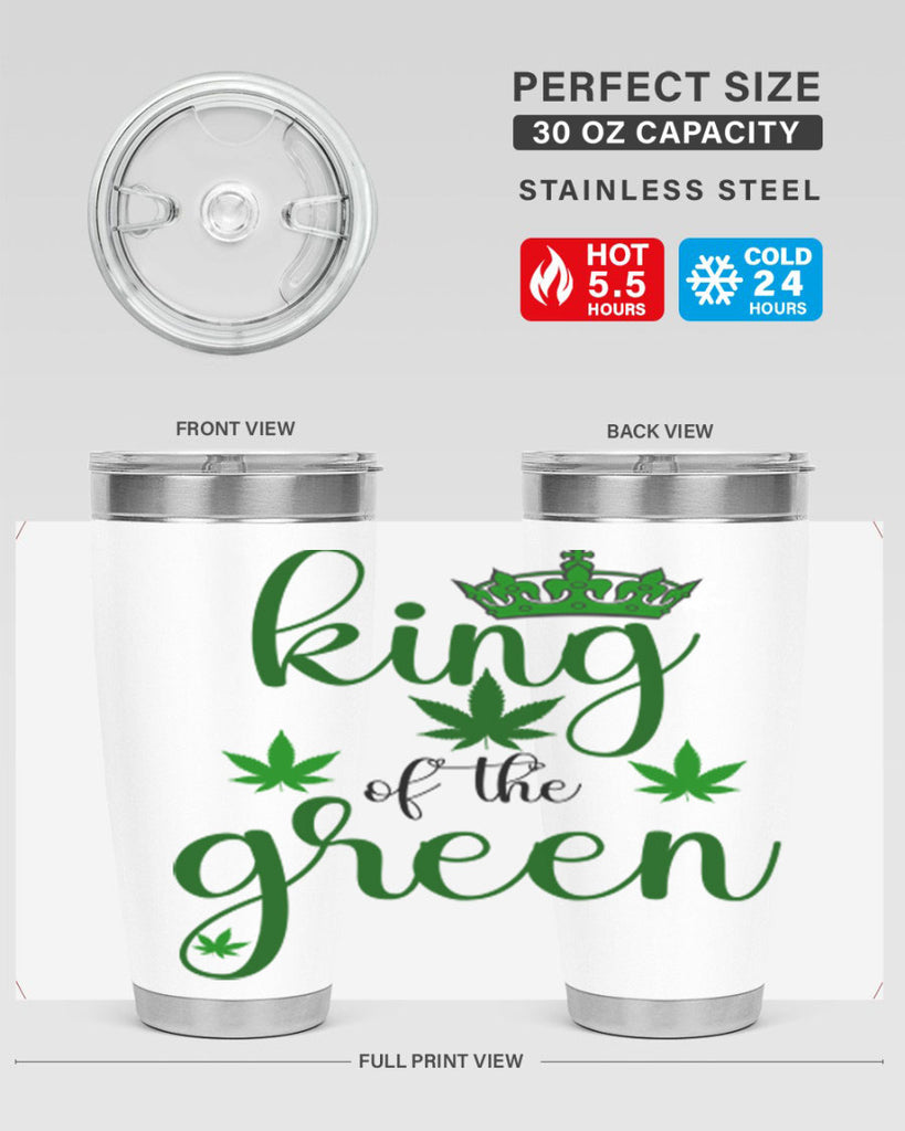 king of the green 177#- marijuana- Tumbler