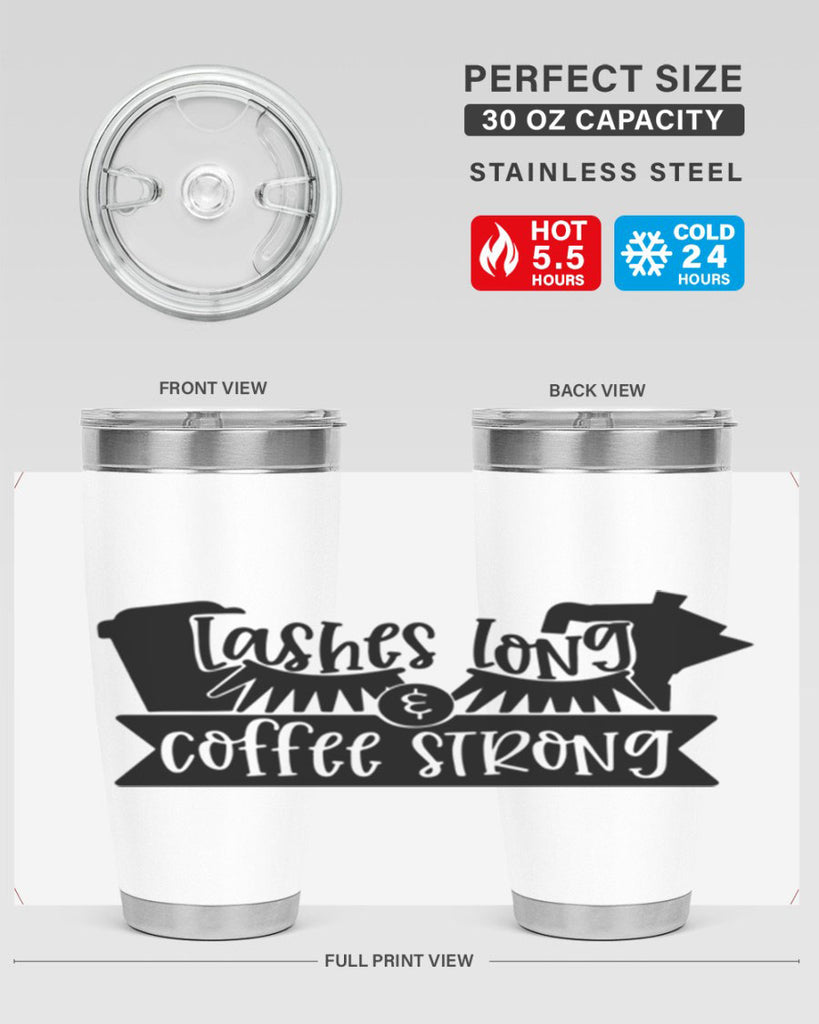 lashes long coffee strong 82#- coffee- Tumbler