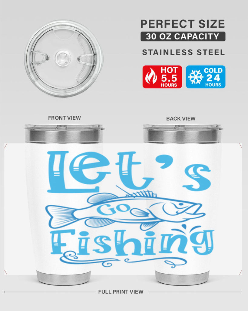 lets go fishing 205#- fishing- Tumbler