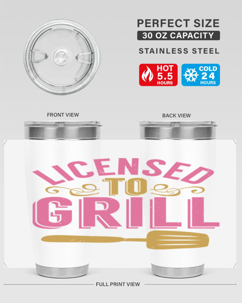 licensed to grill 24#- bbq- Tumbler