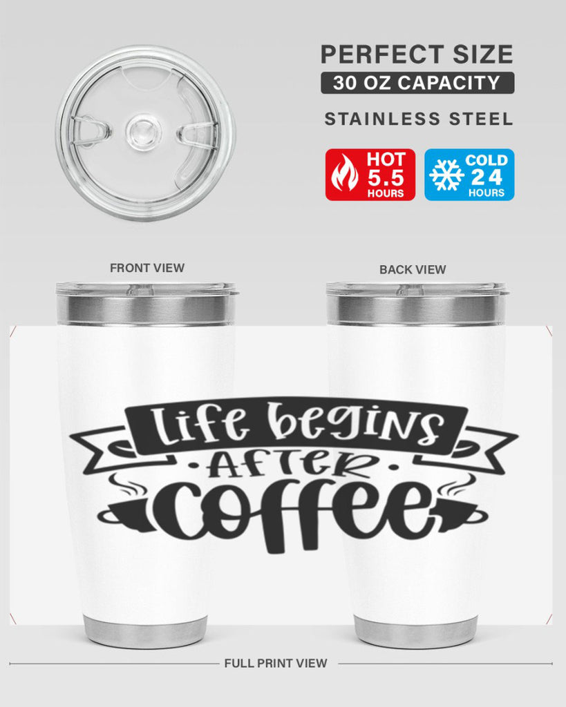 life begins after coffee 78#- coffee- Tumbler